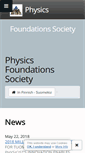 Mobile Screenshot of physicsfoundations.org